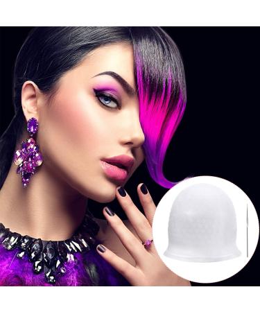 Silicone Highlight Cap for Women - Reusable Salon Dyeing Cap with Hooks (White) - Buy Online on GoSupps.com