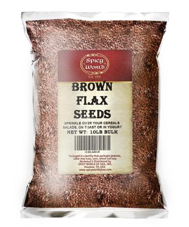 Spicy World Brown Flaxseed, 10 Pound Box - Buy Online on GoSupps.com