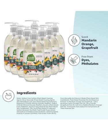 Seventh Generation Mandarin Orange & Grapefruit Hand Soap 12 oz 8 Pack - Buy Online on GoSupps.com