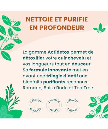 ACTIVILONG - Actidetox Purifying Shampoo - Cleanses and Sanitizes - 96% Natural Ingredients - Made In France - 300ml - Buy Online on GoSupps.com