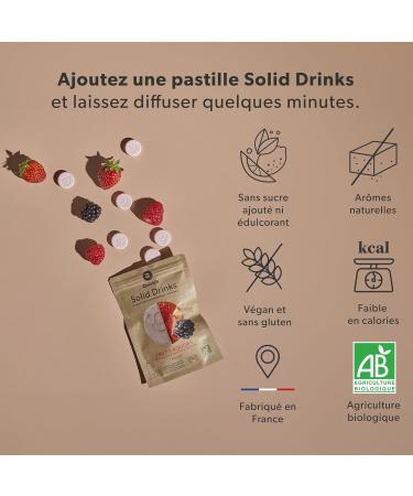 Qwetch - Solid Drinks Organic Red Fruits - 36 Lozenges to Flavor Water Naturally - No Added Sugar or Sweetener - Natural Fla - Buy Online on GoSupps.com