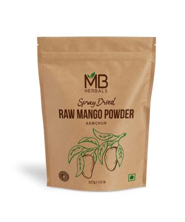 MB Herbals Amchur Powder | 8 oz / 0.5 LB | Dry Raw Mango Powder | Dry Green Mango Powder | Gluten Free | Non GMO, No Preservatives | 100% Pure & Natural Spice Seasoning for Indian cuisine