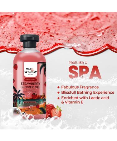 Wit & Whimsy Bubble Bounce Strawberry Shower Gel - Ayurvedic Formula with Lactic Acid & Vitamin E for All Skin Types - 300ML - Buy Online on GoSupps.com