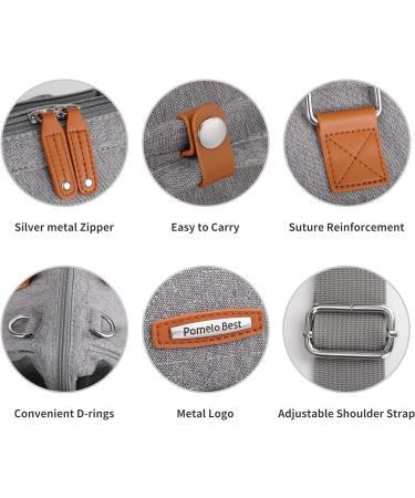 Pomelo Best Baby Changing Bag with Pram Clips and Changing Mat Embossed Grey - Buy Online on GoSupps.com