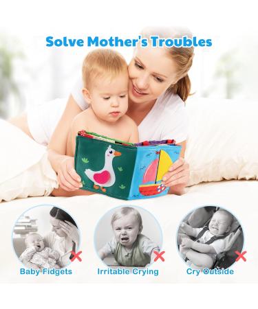 Synearry Color Baby Fabric Book | Interactive Picture Book with Mirrors | Toddler Perception Learning Toy | Perfect Gift for Babies 0-6 Months - Buy Online on GoSupps.com