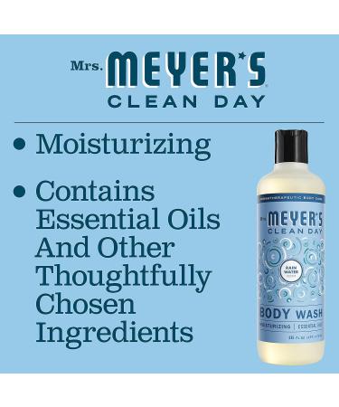 Mrs. Meyer's Clean Day Moisturizing Body Wash for Women and Men Cruelty Free and Biodegradable Shower Gel Made with Essential Oils Rain Water Scent 473 ml Bottle - Buy Online on GoSupps.com