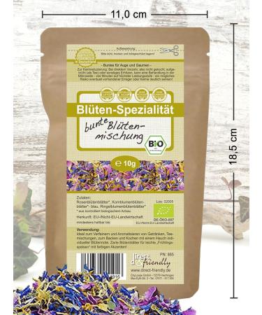 Direct & Friendly | Organic Flower Gift Set - 4 Colorful Edible Flowers for Tea Baking & Cooking Decoration - Buy Online on GoSupps.com