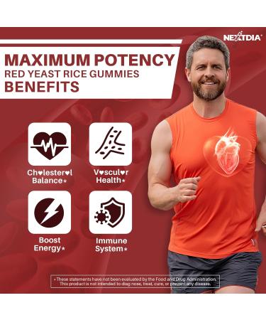 Nextdia NAD+ Supplement Defend Youth Red Yeast Rice Gummies with CoQ10 for Women & Men - Buy Online on GoSupps.com