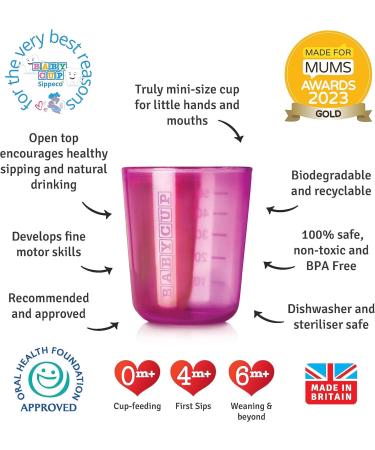 Buy Babycup - 100% Recyclable & Biodegradable First Drinking Cups for Kids | BPA-Free 4 Pack Multi-Colored - Buy Online on GoSupps.com