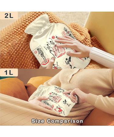 Naanle Skull Skeleton Collection Hot Water Bottle - Hand & Foot Warmer for Pain Relief | 1L Transparent Heat Therapy - Buy Online on GoSupps.com