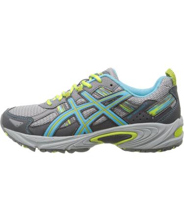 ASICS Women's Gel-Venture 5 Running Shoes 9 Wide - Silver Grey/Turquoise/Lime Punch - Buy Online on GoSupps.com