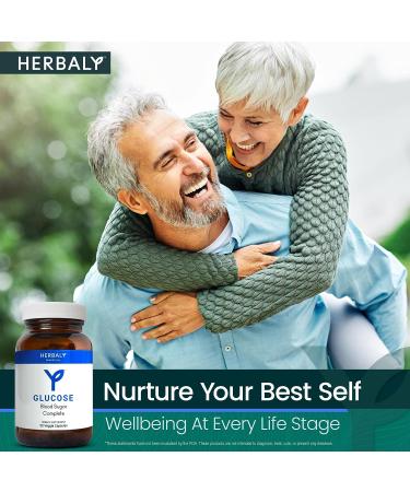 Herbaly Glucose Blood Sugar Complete Capsules - Natural Wellness Blend - Cinnamon Chromium Gymnema Sylvestre Fenugreek - Balance & Energy - 90 Veggie Caps - Buy Online on GoSupps.com