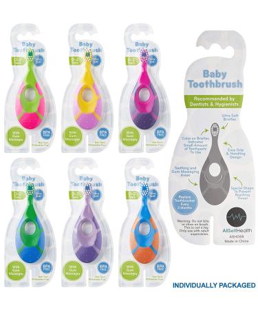 6 Pack - Baby Toothbrush  0-2 Years  Soft Bristles  BPA Free | Toddler Toothbrush  Infant Toothbrush  Training Toothbrush  Includes Free Toothbrush Holder - Buy Online on GoSupps.com