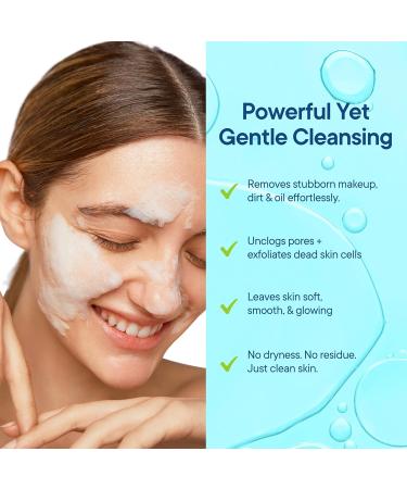 Facial Cleanser w/Organic Tea Tree & Salicylic Acid Gentle Daily Foaming Gel Face Wash for Deep Cleansing & Makeup Removal Unclogs Pores Eliminates Dirt & Oil (2 oz) 2 Pack 2 Ounce (Pack of 2) - Buy Online on GoSupps.com