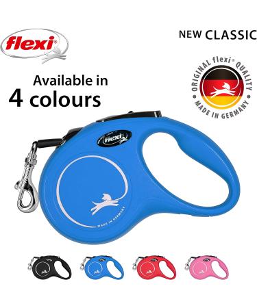 Flexi New Classic Tape Blue Medium 5m Retractable Dog Leash for Dogs up to 25kg | Blue Medium - Buy Online on GoSupps.com