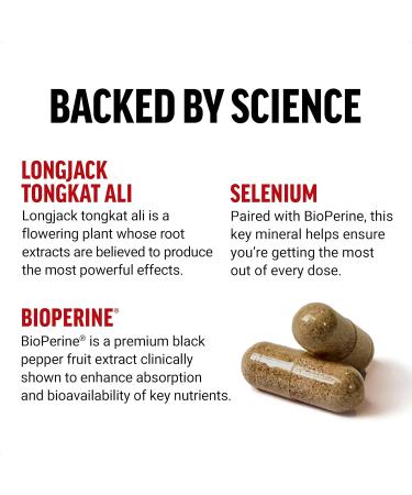 Buy FORCE FACTOR Longjack Tongkat Ali 500mg - Boost Male Energy & Vitality Support Muscle Strength | 30 Capsules with BioPerine for Optimal Absorption - Buy Online on GoSupps.com