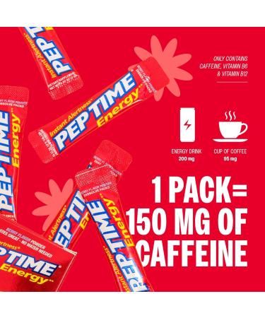 PEPTIME Energy Berry Flavor, 12 Dissolve Packs for Instant Alertness, No Water Needed - Caffeine Powder Supplement Berry 1 Ounce (Pack of 12) - Buy Online on GoSupps.com