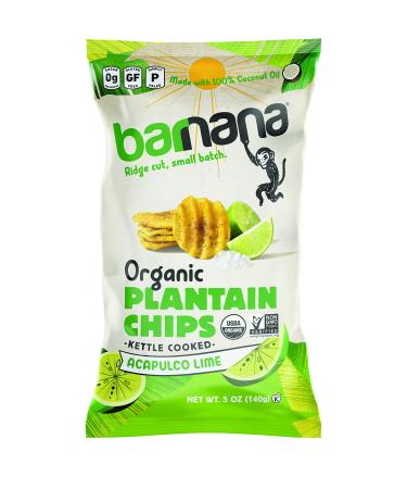 Barnana Organic Plantain Chips Acapulco Lime 5 oz (140 g)