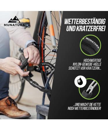 Munatura Bicycle Lock with Numerical Lock 100cm - High Safety Bike Lock for E-Bikes - Secure Your Ride Worldwide - Buy Online on GoSupps.com