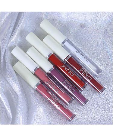 Matte Lipstick Sets Lip Gloss Set Makeup Waterproof Liquid Lipsticks For Women Long Lasting Red Lipstick- 5 Pcs Liquid Lip stick + 1Pcs Lip Plumper (1) Lipstick-2 - Buy Online on GoSupps.com