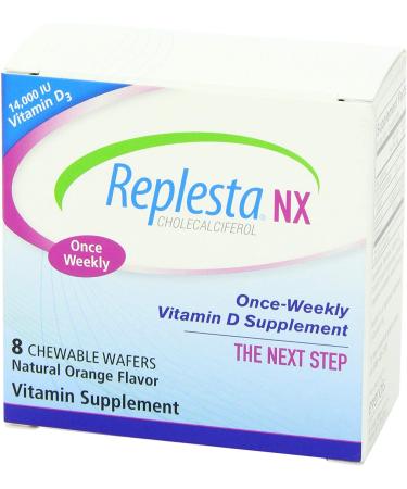 Replesta NX Vitamin D Chewable Wafers - 14000 IU, Natural Orange Flavor, Once-Weekly Supplement - Buy Online on GoSupps.com