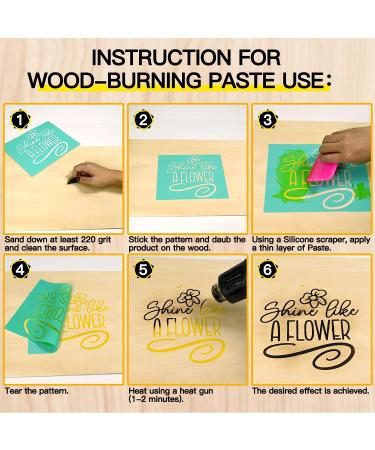 Teexpert Wood Burning Gel - 4OZ/125g Non-Toxic Pyrography Paste for Wood Arts - Buy Online on GoSupps.com