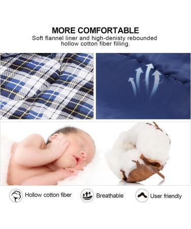 REDiCAMP Cotton Flannel Envelope Sleeping Bag for Adults - Blue (2lbs) - Buy Online on GoSupps.com