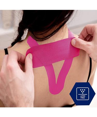 Medpride Latex-Free Kinesiology Tape 2 x 16.4 Feet - Pink - Pain Relief & Muscle Support Tape for Knee, Joints, and Injuries - Buy Online on GoSupps.com