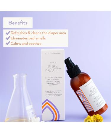 Little Pure Project Baby Bottom Spray - Soothing Diaper Rash Relief | Cleansing & Calming | Gentle Tea Tree & Chamomile | Wet Wipe Alternative - 5 fl. oz - Buy Online on GoSupps.com