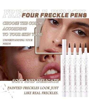 Freckle Pen 4 Colors Available Vivid Lifelike Freckle Makeup Pen Waterproof Long Lasting Quick Dry Small Spot Pen - Light Brown Coffee Chestnut Dark Brown - Buy Online on GoSupps.com
