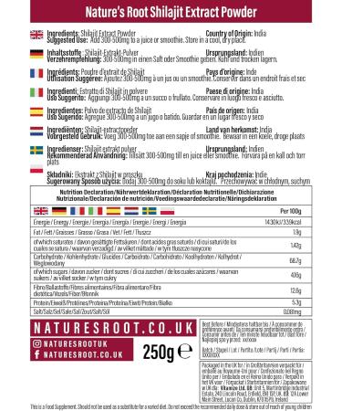 Nature's Root Premium Shilajit Powder 60g - Ayurvedic Energy Booster | Indian Himalayan Supplement | Vegan - 1 Pack - Buy Online on GoSupps.com