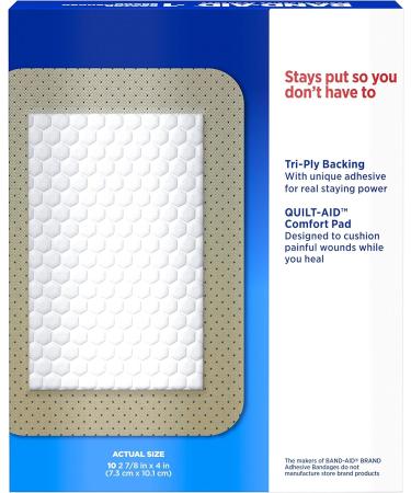 Band-Aid Brand Tru-Stay Large Adhesive Pads - 10 Count, Pack of 6 - Buy Online on GoSupps.com
