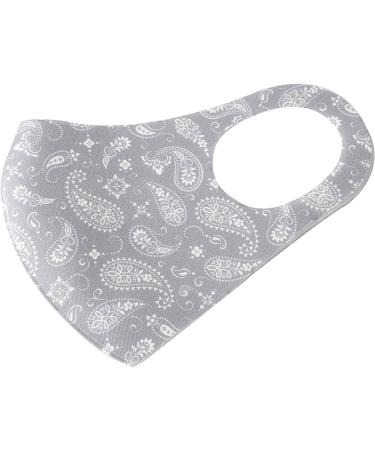 Komonee Paisley Face Mask Reusable Washable - Grey | Dustproof Cloth Mouth Cover for Men Women - Ideal for Cycling, Skiing & Indoors - Buy Online on GoSupps.com