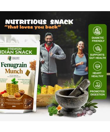 Buy Tad Bit's Fenugrain Munch | Premium Vegan Snacks | Salty & Healthy Whole Wheat Crackers | Dairy-Free Low-Calorie & Sugar-Free | 3 Pack - International Shipping Available - Buy Online on GoSupps.com