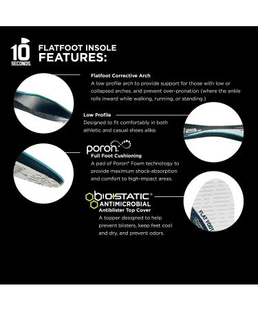 10 Seconds Flat Foot Unisex Shoe - White/Black - Size M11/W12.5 - Buy Online on GoSupps.com