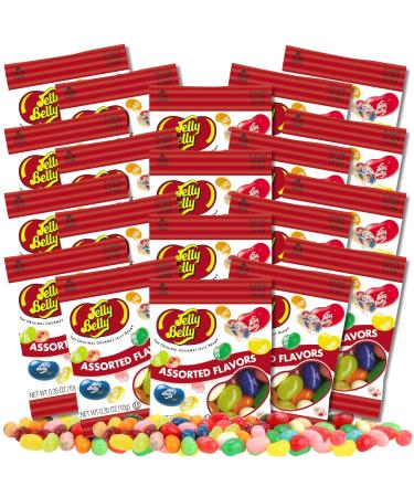 Jelly Belly 20-Pack Assorted Flavours Jelly Beans - Christmas & Holidays Candy - Vegan Candy Dairy Free Snacks Kosher Candy Gluten Free Bulk Candy Stocking Stuffers for Teens
