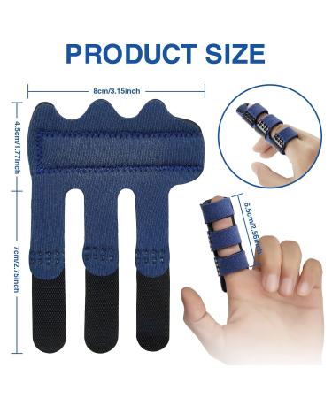 Echify Finger Splint - 2pcs Upgraded Finger Support Trigger Finger Brace with 3 Adjustable Fixing Belt Mallet Finger Splints for Straighten Broken Bent Finger & Arthritis Pain Relieve - Buy Online on GoSupps.com