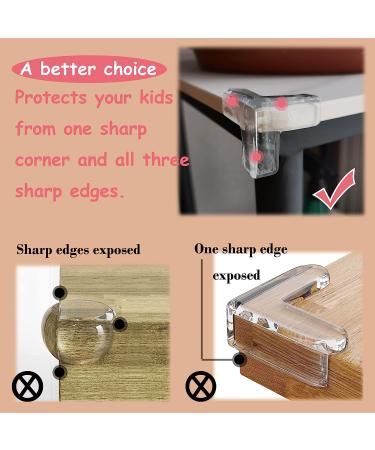 12Pcs Large Silicone Corner Protectors for Baby | T-Shaped Table & Furniture Guards | Strong Adhesive Baby Proofing | 1.7inch Length - Buy Online on GoSupps.com