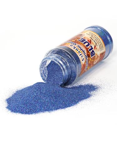 Buy Aslanka 140g Holographic Blue Glitter Powder for Nail Art Epoxy Resin Eyeshadow & DIY Projects - Vibrant Colorful Iris Glitter - Buy Online on GoSupps.com