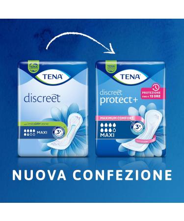 Tena Discreet Maxi Sanitary Pads - 12 Pieces | ES Blue - Optimal Comfort & Protection - Buy Online on GoSupps.com