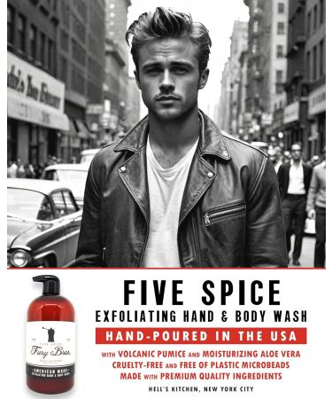 Black Series Hand & Body Wash | Five Spice | Natural Exfoliating Volcanic Pumice & Moisturizing Aloe Vera | Cruelty-Free | Made in USA | 16 oz - Buy Online on GoSupps.com