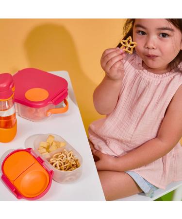 b.box Strawberry Shake Reusable Food Storage Container with 2 Sealed Compartments and Clip - Perfect Snack Box for Kids - Buy Online on GoSupps.com