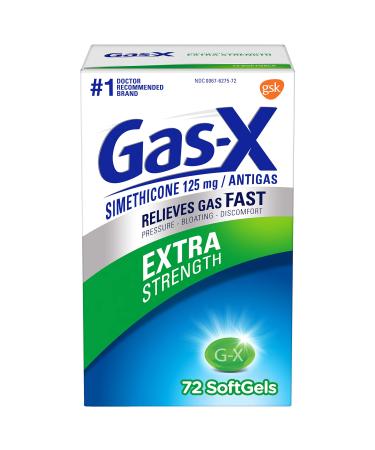 Gas-X Extra Strength Gas Relief Softgels with Simethicone 125 mg - 72 Count