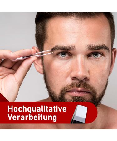 NEUMANN Tweezers Set (Stainless Steel) for Removing Eyebrows and Hair - Oblique Tweezers Pointed Tweezers & More - Includes Storage Box Red Red Stainless Steel - Buy Online on GoSupps.com