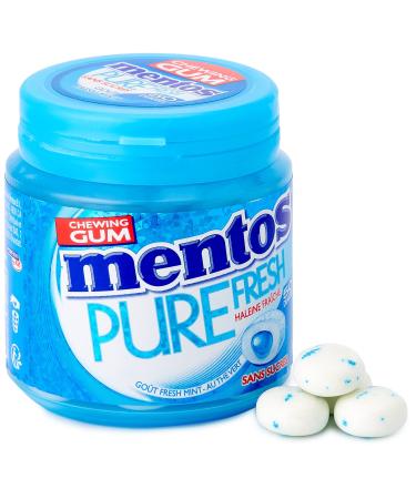 Mentos - Chewing Gum Mentos Pure Fresh Mint Fragrance - Sugar-free Chewing Gum - Green Tea - Long Lasting - Fresh Breath - Box of 50 Sugars 100g