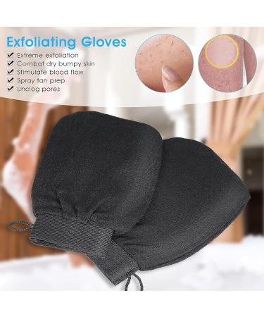 2PCS Exfoliating Gloves - Deep Body Scrubber for Shower - Dead Skin Remover for Women and Men - Buy Online on GoSupps.com