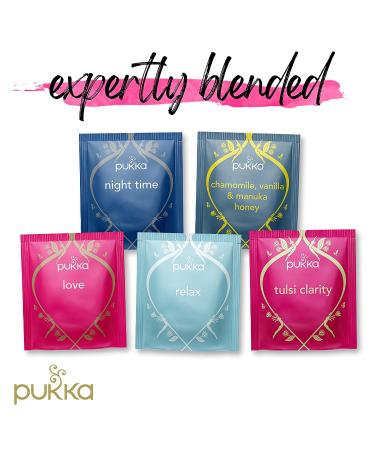 Pukka Organic Tea Bags Gift Set - Relax Selection Box - 45 Herbal Tea Bags - Buy Online on GoSupps.com