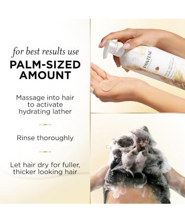 Pantene Sulfate-Free Rice Water Shampoo 30.0 oz - Promotes Natural Hair Growth, Volumizing, Nutrient-Infused with Vitamin B5 - Safe for Color Treated Hair - Pro-V Blends - Women's Haircare - Buy Online on GoSupps.com