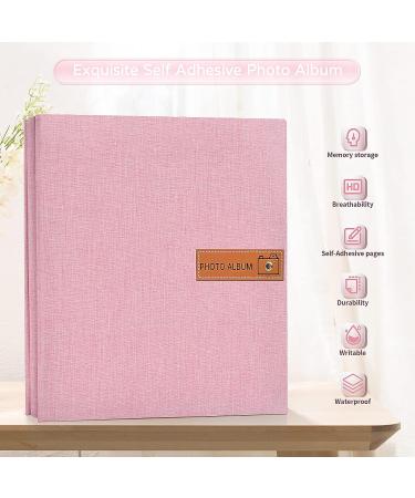 Popotop Large Self-Adhesive Photo Album - DIY Scrapbook for Mom & Family - 40 Pages - Includes Metal Pen - Pink - 11.5 x 10.6 - Buy Online on GoSupps.com